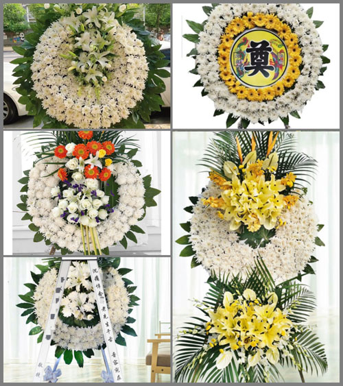 江苏苏州吴中区金庭镇东村村花圈速递
